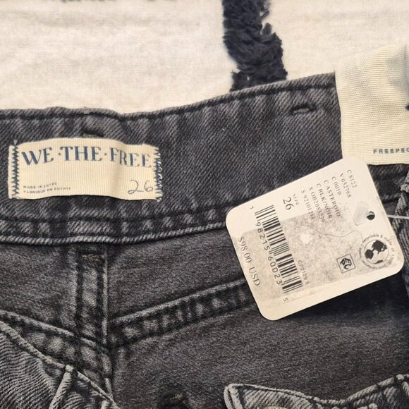 NEW Free People sz 26 Black Aster Straight Leg Jeans - Picture 8 of 9